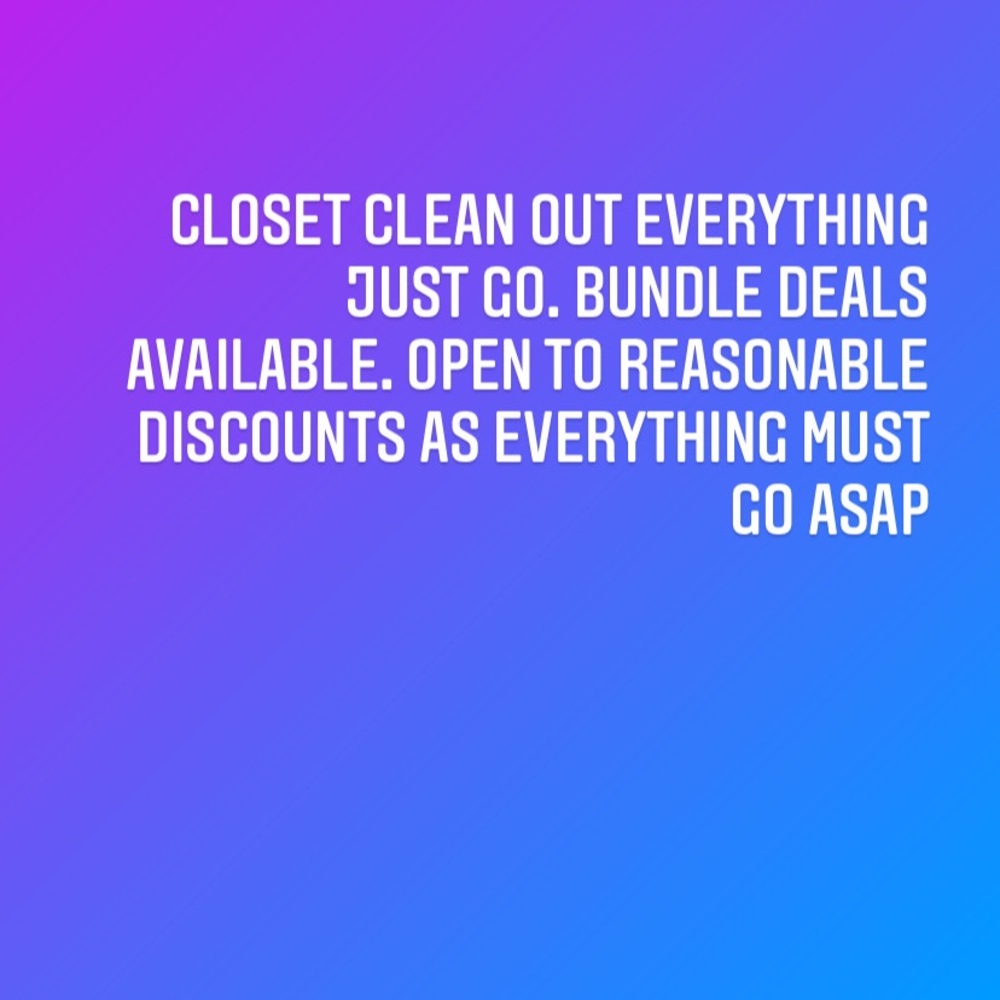 Open to reasonable offers everything must go. I ship next day